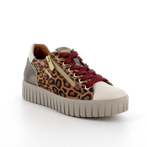 Igi & Co Women's Leopard Brown & Beige Wedge Sneakers – 8680122