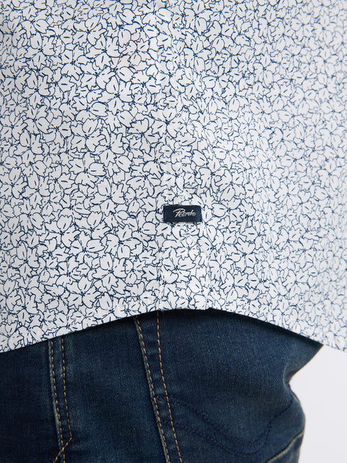 Petrol Longsleeve All-Over-Print Shirt M1050-SIL405