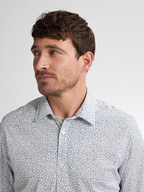 Petrol Longsleeve All-Over-Print Shirt M1050-SIL405