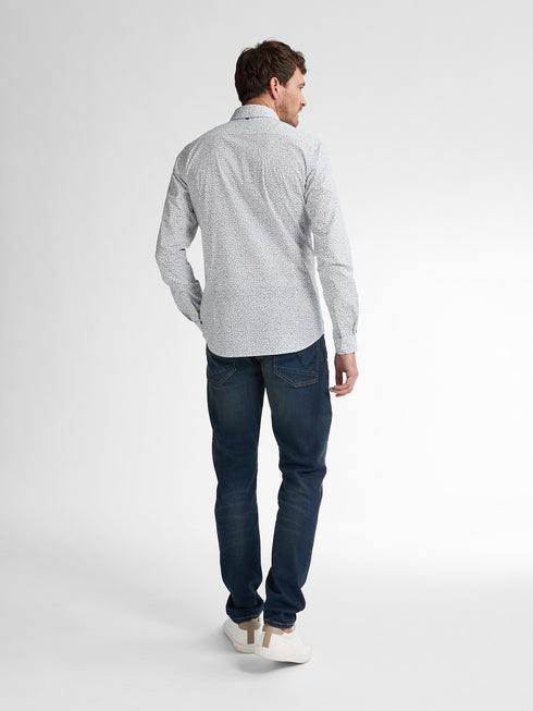 Petrol Longsleeve All-Over-Print Shirt M1050-SIL405