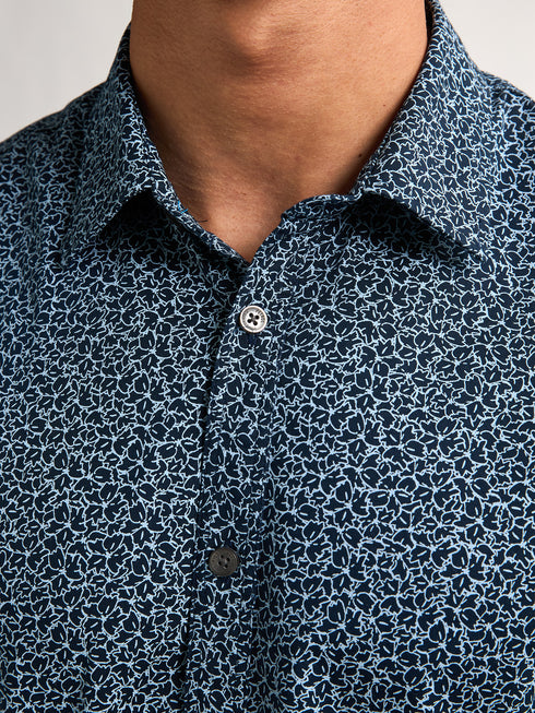 Petrol Longsleeve All-Over-Print Shirt M1050-SIL405