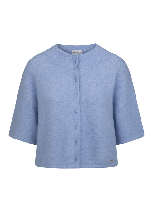 Kimara Fashion Women's Light Blue Lott Cardigan – Sustainable Knit Button-Down with 3/4 Sleeves