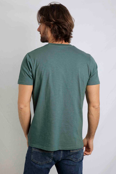 Weird Fish Dusky Green Fished Branded Organic Cotton T-Shirt 202703