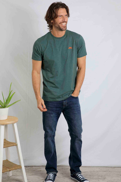 Weird Fish Dusky Green Fished Branded Organic Cotton T-Shirt 202703