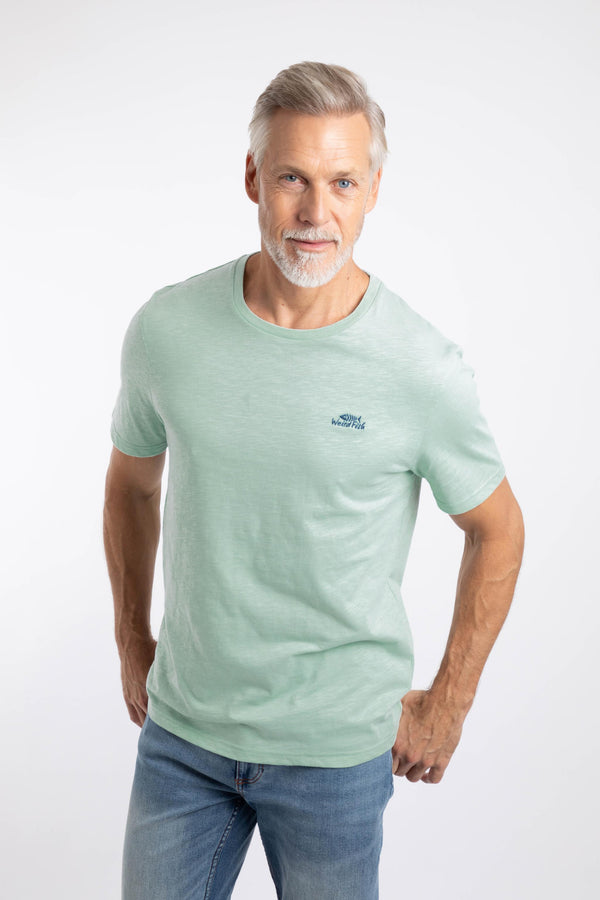 Weird Fish Mint Green Fished Branded Organic Cotton T-Shirt 202703
