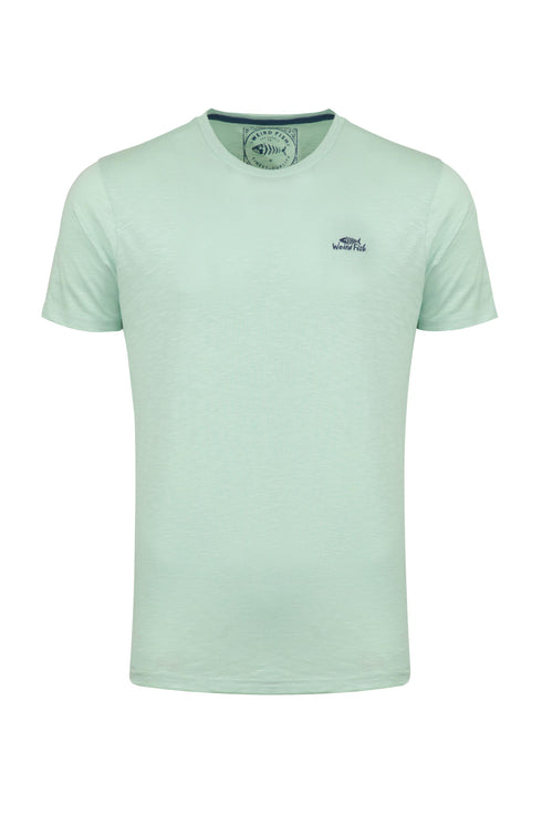 Weird Fish Mint Green Fished Branded Organic Cotton T-Shirt 202703