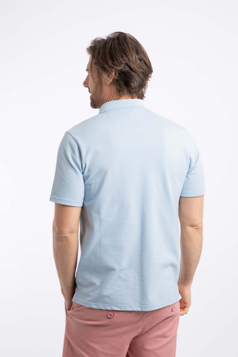 Weird Fish Men's Miles Piqué Polo Shirt Skyway 202773