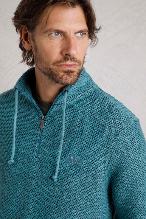 WeirdFish Cruiser 1/4 Zip Macaroni 1/4 Zip Sweatshirt