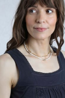 Weird Fish Chelle Organic Cotton Jersey Square Neck Vest Aqua Marine 202881