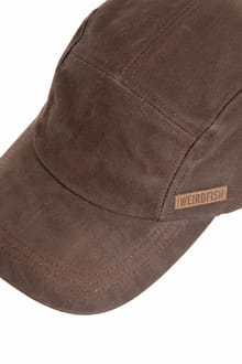 Weird Fish Bowers Waxed Canvas Cap 202972 BARK - Bark Brown
