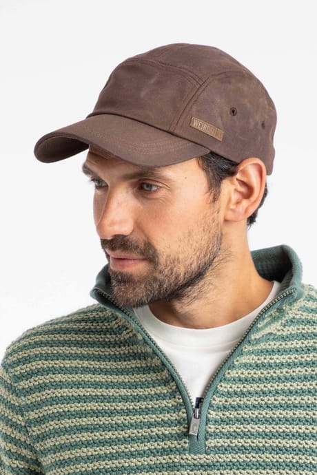 Weird Fish Bowers Waxed Canvas Cap 202972 BARK - Bark Brown