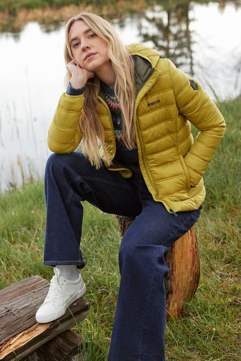 Weird Fish Womens Eshka Lightweight Showerproof Padded Hooded Jacket 202998