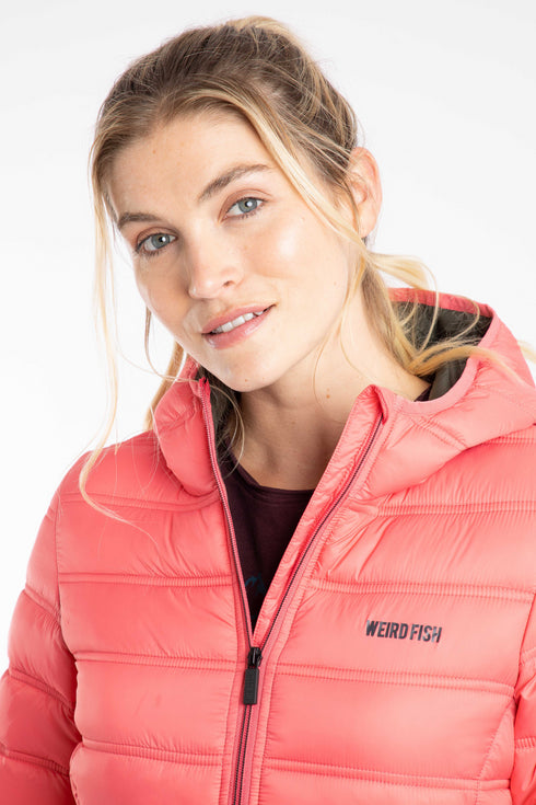 Weird Fish Womens Eshka Lightweight Showerproof Padded Hooded Jacket 202998