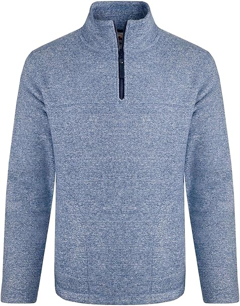 Weird Fish Laramie Eco 1/4 Zip Snow Marl Fleece Olive 203046