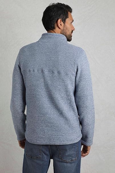 Weird Fish Laramie Eco 1/4 Zip Snow Marl Fleece Olive 203046