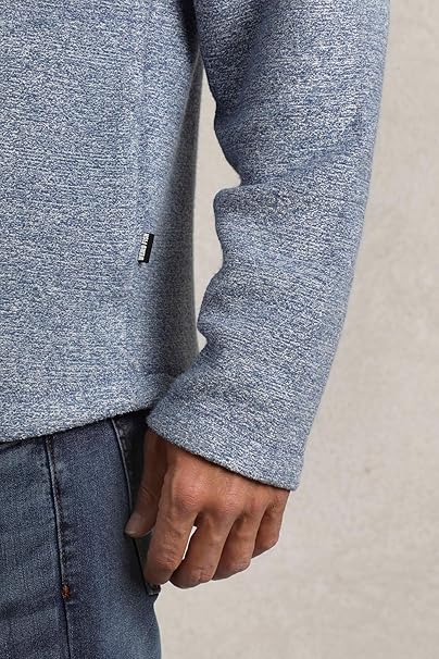 Weird Fish Laramie Eco 1/4 Zip Snow Marl Fleece Olive 203046