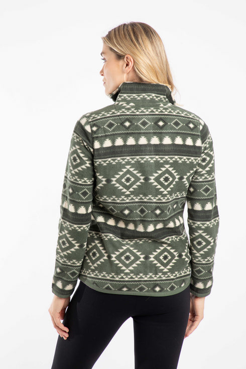 Weird Fish Rochelle Full Zip Printed Micro Fleece 203138