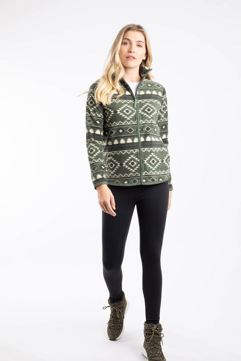 Weird Fish Rochelle Full Zip Printed Micro Fleece 203138