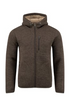 Weird Fish Torpoint Faux Shearling Bonded Full Zip Thermal Fleece Hoodie 203184 ESP - Espresso