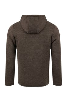 Weird Fish Torpoint Faux Shearling Bonded Full Zip Thermal Fleece Hoodie 203184 ESP - Espresso