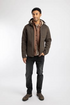 Weird Fish Torpoint Faux Shearling Bonded Full Zip Thermal Fleece Hoodie 203184 ESP - Espresso