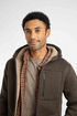 Weird Fish Torpoint Faux Shearling Bonded Full Zip Thermal Fleece Hoodie 203184 ESP - Espresso