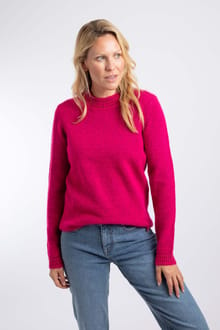 Weird Fish Dawkins Tipped Knit Jumper 203209 - Foxglove Pink