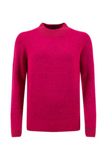 Weird Fish Dawkins Tipped Knit Jumper 203209 - Foxglove Pink