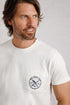 Weird Fish Tidal Organic Cotton Branded Pocket T-Shirt Dusty White 203289