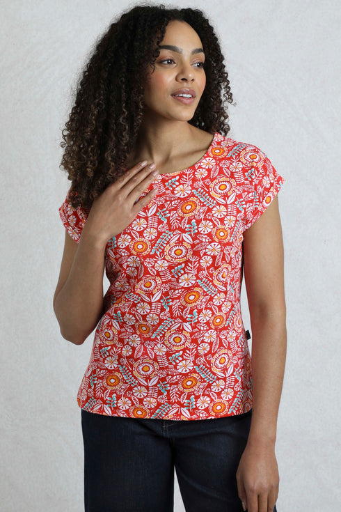 Weird Fish 203333 Paw Paw Organic Printed Jersey Tee