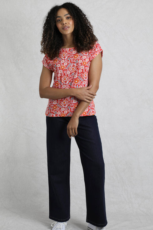 Weird Fish 203333 Paw Paw Organic Printed Jersey Tee