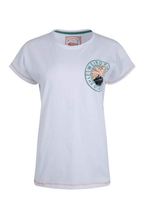 Weird Fish Sunset Summit Back Print Organic Cotton Graphic T-Shirt 203340