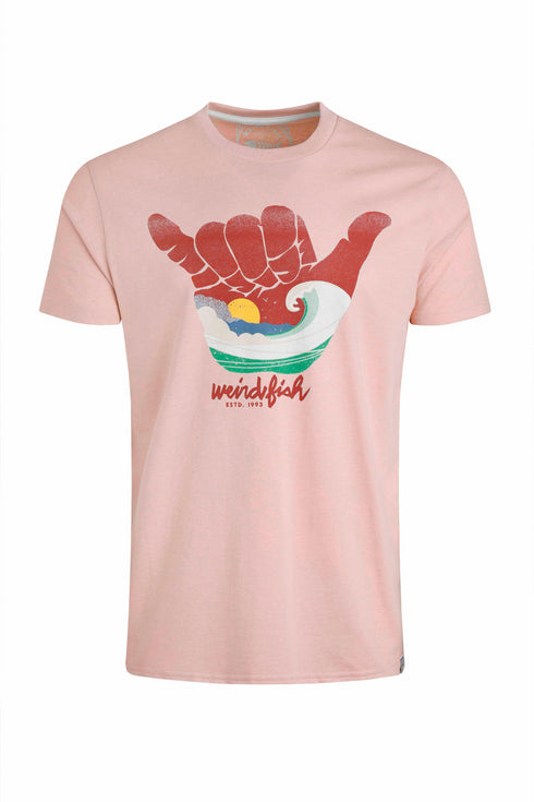 Weird Fish 203353 Hang Loose Eco Graphic T-Shirt Dusty Rose