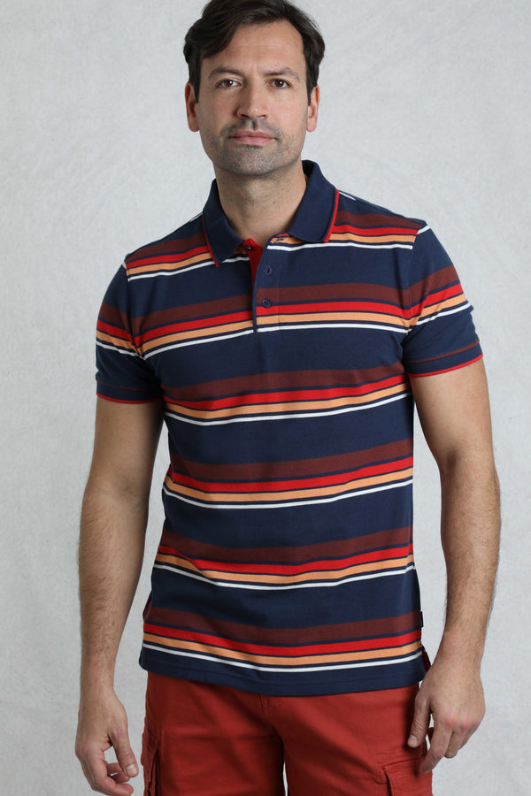 Weird Fish 203367 Sunbury Organic Pique Stripe Polo
