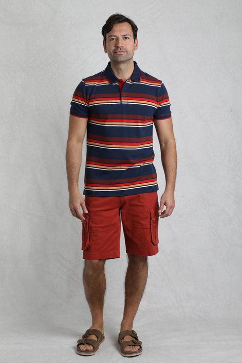 Weird Fish 203367 Sunbury Organic Pique Stripe Polo