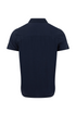 Weird Fish Hinton Short Sleeve Navy Textured Crepe Shirt 203370