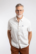 Weird Fish Hinton Dusty White Short Sleeve Textured Crepe Shirt 203370