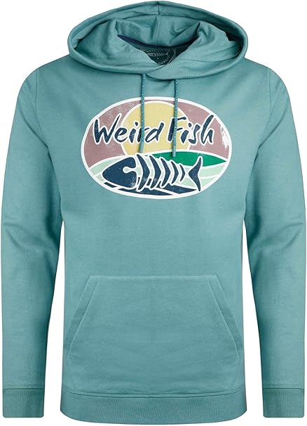 Weird Fish Bryant Front Print Graphic Popover Hoodie 203372