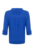Weird Fish Suria Mazarine Blue Organic Cotton Doublecloth Plain Shirt 203383