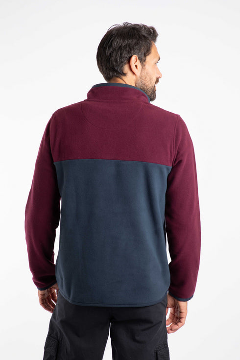 Weird Fish Tristan 1/4 Zip Colour Block Microfleece for Men - Style 203531