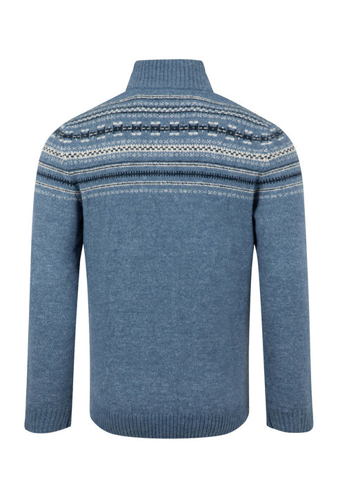 Weird Fish Larner Eco 1/4 Zip Fair Isle Jumper 203601