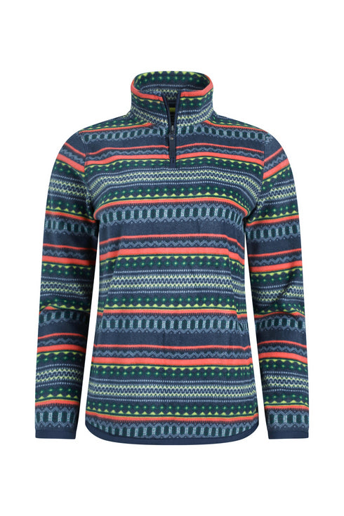 Weird Fish Reena 1/4 Zip Printed Microfleece – Lightweight Women’s Fleece 203606