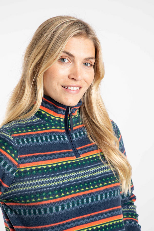 Weird Fish Reena 1/4 Zip Printed Microfleece – Lightweight Women’s Fleece 203606