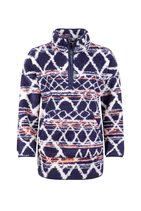 Weird Fish Pikard Borg Jacquard Pop Over Hoody 203610