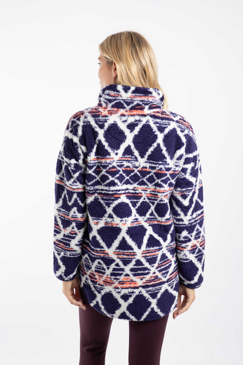 Weird Fish Pikard Borg Jacquard Pop Over Hoody 203610