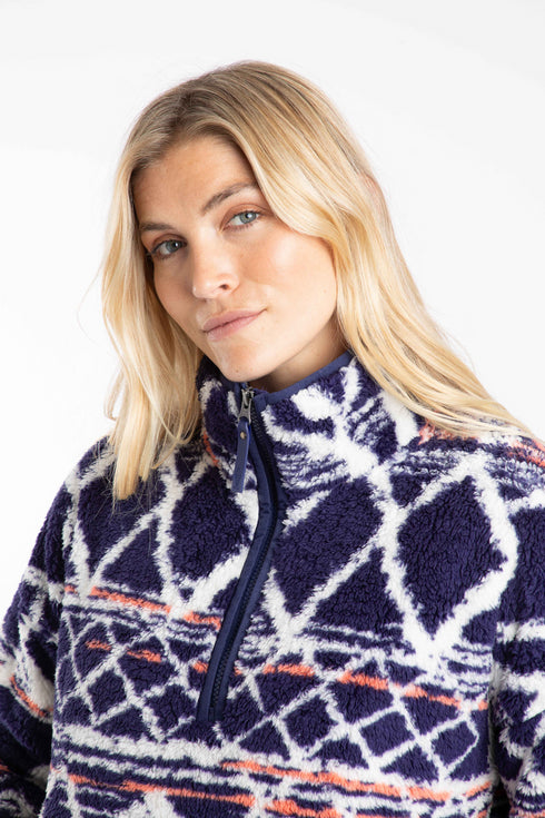 Weird Fish Pikard Borg Jacquard Pop Over Hoody 203610