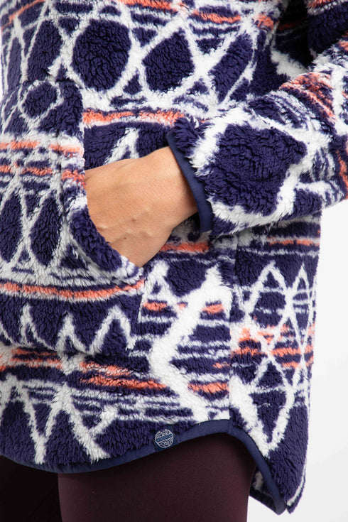 Weird Fish Pikard Borg Jacquard Pop Over Hoody 203610