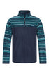 Weird Fish Gilbert 1/4 Zip Printed Microfleece for Men - Cedar Green 203611