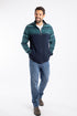 Weird Fish Gilbert 1/4 Zip Printed Microfleece for Men - Cedar Green 203611