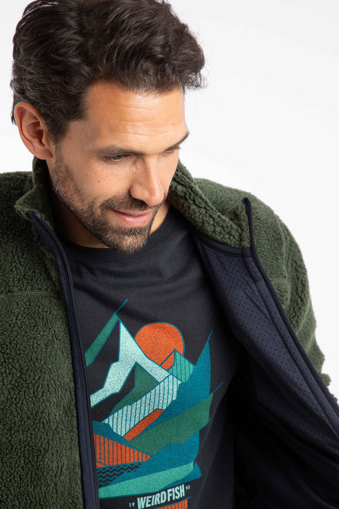 Weird Fish Fletcher Full Zip Borg Fleece – Men’s Warm Zip-Through Jacket 203612